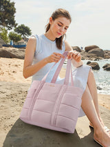 LOVEVOOK Large Puffer Work Tote Bag, 15.6" 17" 4146