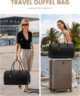 LOVEVOOK 2Pcs Duffel Bag with Toiletry Bag 1972