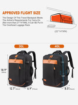 LOVEVOOK 5Pcs Carry on Travel Backpack 40L/45L 1995