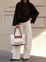 LOVEVOOK Grace Laptop Tote, Cream Brown 5277