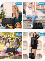 LOVEVOOK 2Pcs Lunch Tote Shoulder Bag, 15.6" 2033