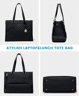 LOVEVOOK 2Pcs Lunch Tote Shoulder Bag, 15.6" 2033