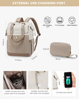 LOVEVOOK 2Pcs Fashion Laptop Backpack, 15.6" 17.3" 2123