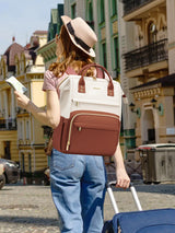 LOVEVOOK Leather Laptop Backpack, 15.6" 17" 22171