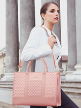 LOVEVOOK 2 Pcs Quilted Laptop Tote Bag, 15.6" 17" 2224