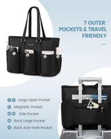 LOVEVOOK Multi-Pocket Laptop Tote Bag, 15.6" 17.3" 3122