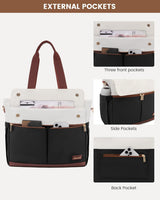 LOVEVOOK Canvas Laptop Tote Bag, 15.6" 3140
