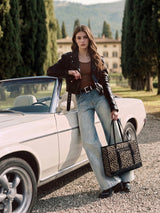 The Anchor Collection Tote Bag, C0004, Leopard Print