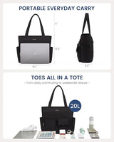 LOVEVOOK Multiple Pocket Laptop Tote Bag, 15.6" 4127