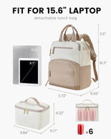 LOVEVOOK Lunch Backpack, 15.6" 17.3" 4236