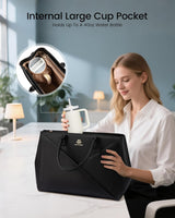 LOVEVOOK PU Leather Work Bag, 15.6" 17.3" 4447