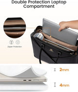 LOVEVOOK PU Leather Work Bag, 15.6" 17.3" 4447