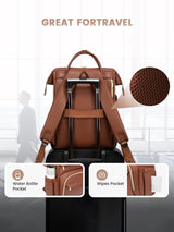 LOVEVOOK Leather Laptop Backpack, 15.6"-18" 175018