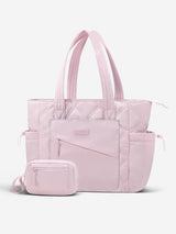 LOVEVOOK 2Pcs Quilted Puffer Tote Bag, 15.6" 17.3" 4408