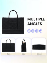 LOVEVOOK 2 Pcs Quilted Laptop Tote Bag, 15.6" 17" 2224
