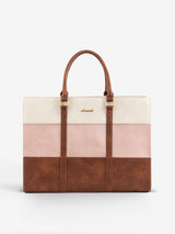 LOVEVOOK 2Pcs Elegant Colorblock Tote Bag, 15.6" 3123
