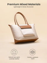 LOVEVOOK Grace Laptop Tote, Cream Brown 5277