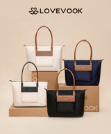 LOVEVOOK Grace Laptop Tote, Cream Brown 5277