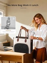 Lunch Compartment Laptop Tote Bag 15.6" 17.3"