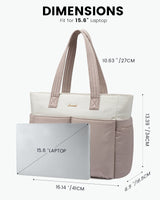 LOVEVOOK 2Pcs Multi-pocket Puffer Tote Bag, 15.6" 17.3" 4327