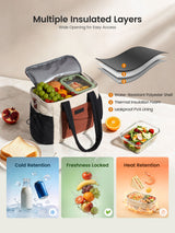 LOVEVOOK Quilted Insulated Lunch Bag 15L/18L 5609