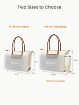 LOVEVOOK Grace Laptop Tote, Cream Brown 5277