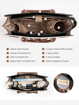 LOVEVOOK Leather Laptop Bag 15.6" 17.3" 5078