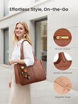 Vegan Leather Tote Bag 22L/25L