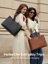 LOVEVOOK Elevate Top-Grain Leather Tote--100% Cowhide 4613