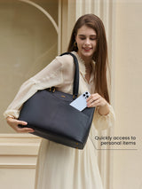 LOVEVOOK Elevate Top-Grain Leather Tote--100% Cowhide 4613
