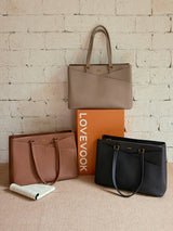 LOVEVOOK Elevate Top-Grain Leather Tote--100% Cowhide 4613