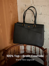 LOVEVOOK Elevate Top-Grain Leather Tote--100% Cowhide 4613