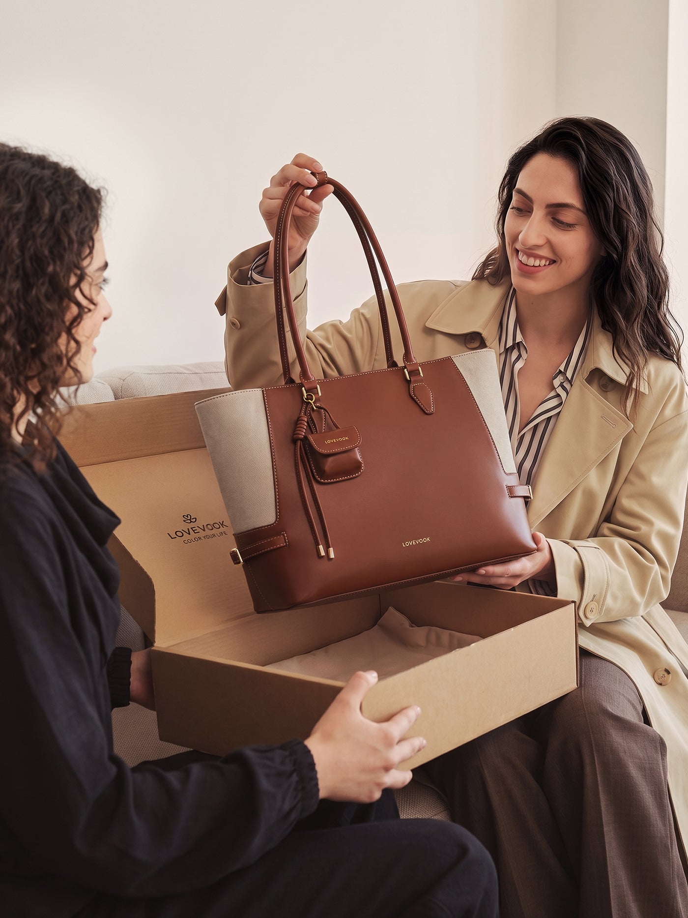 The Anchor Collection Tote Bag, C0003, Cognac