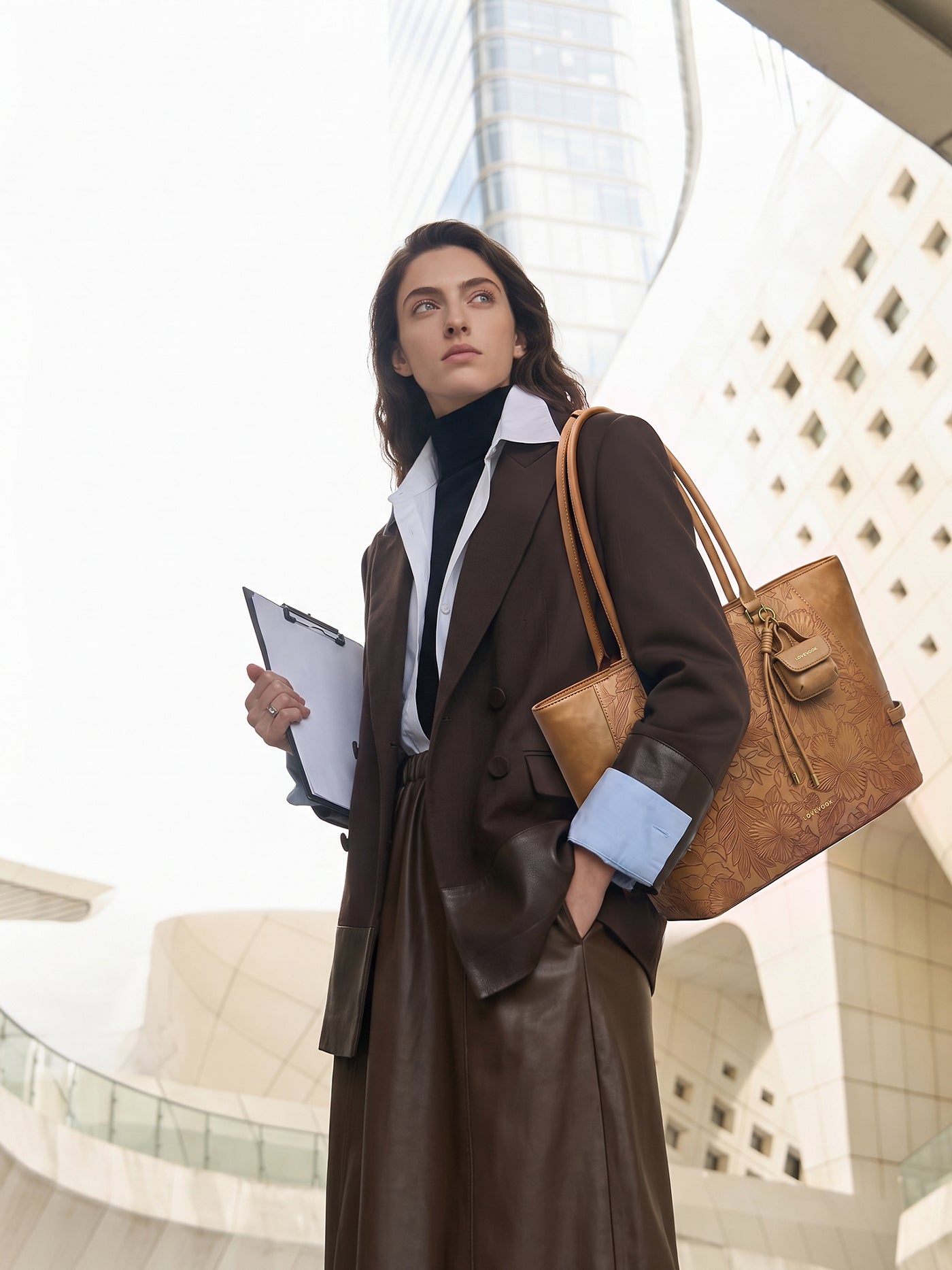 The Anchor Collection Tote Bag, C0003, Cognac