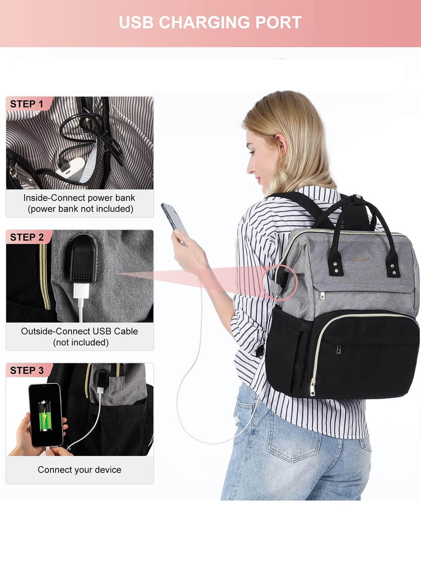 LOVEVOOK Viola V Laptop Backpack, 15.6" 17" 1577