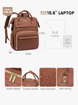 LOVEVOOK Leather Laptop Backpack, 15.6"-18" 175018