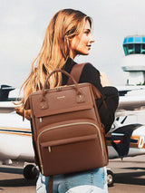 LOVEVOOK Leather Laptop Backpack, 15.6"-18" 175018
