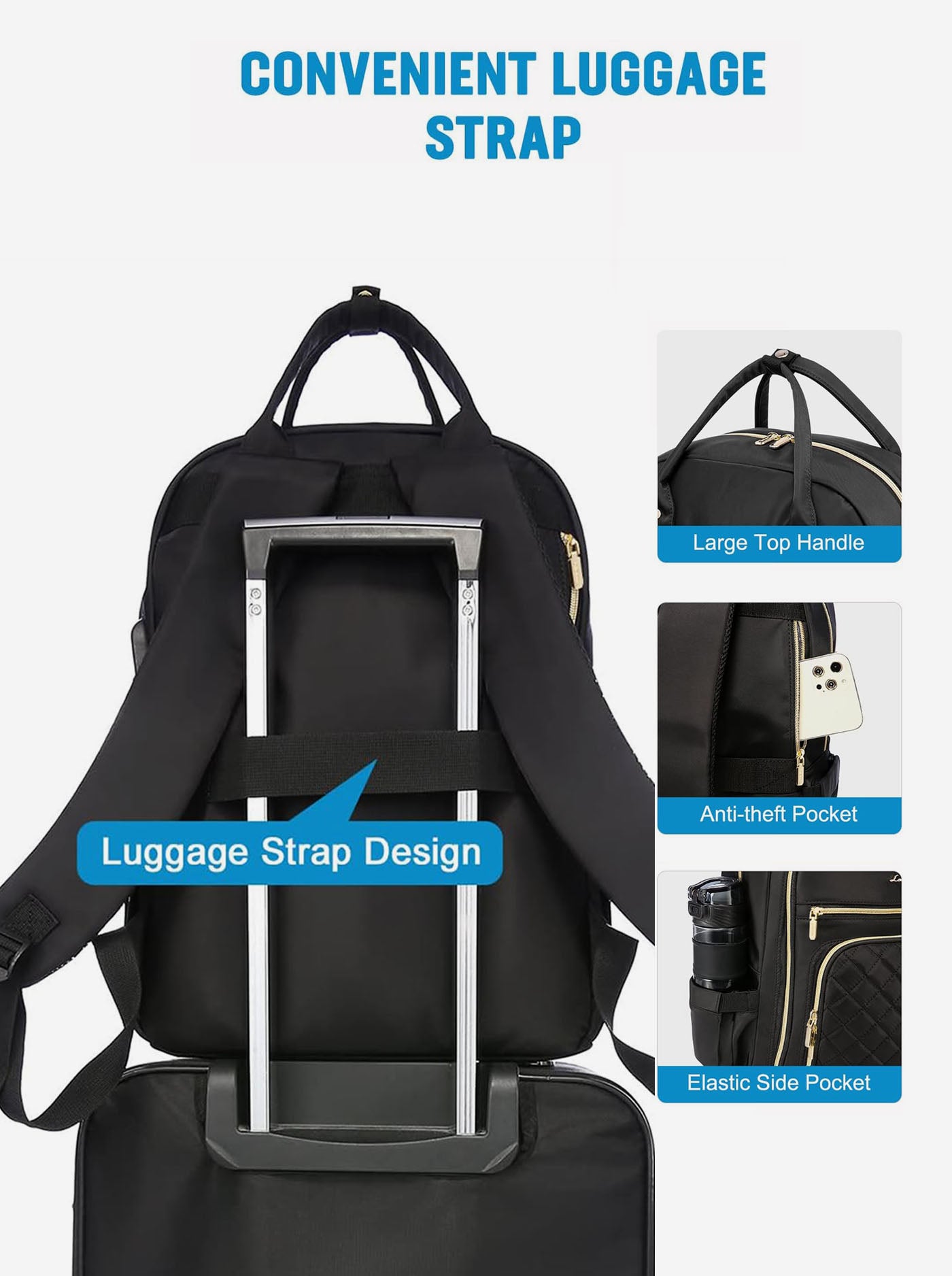 LOVEVOOK Garnet Backpack, 15.6" 17" 19430