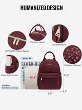 LOVEVOOK Light Weight Fashion Backpack, 11" 13.3" 19760