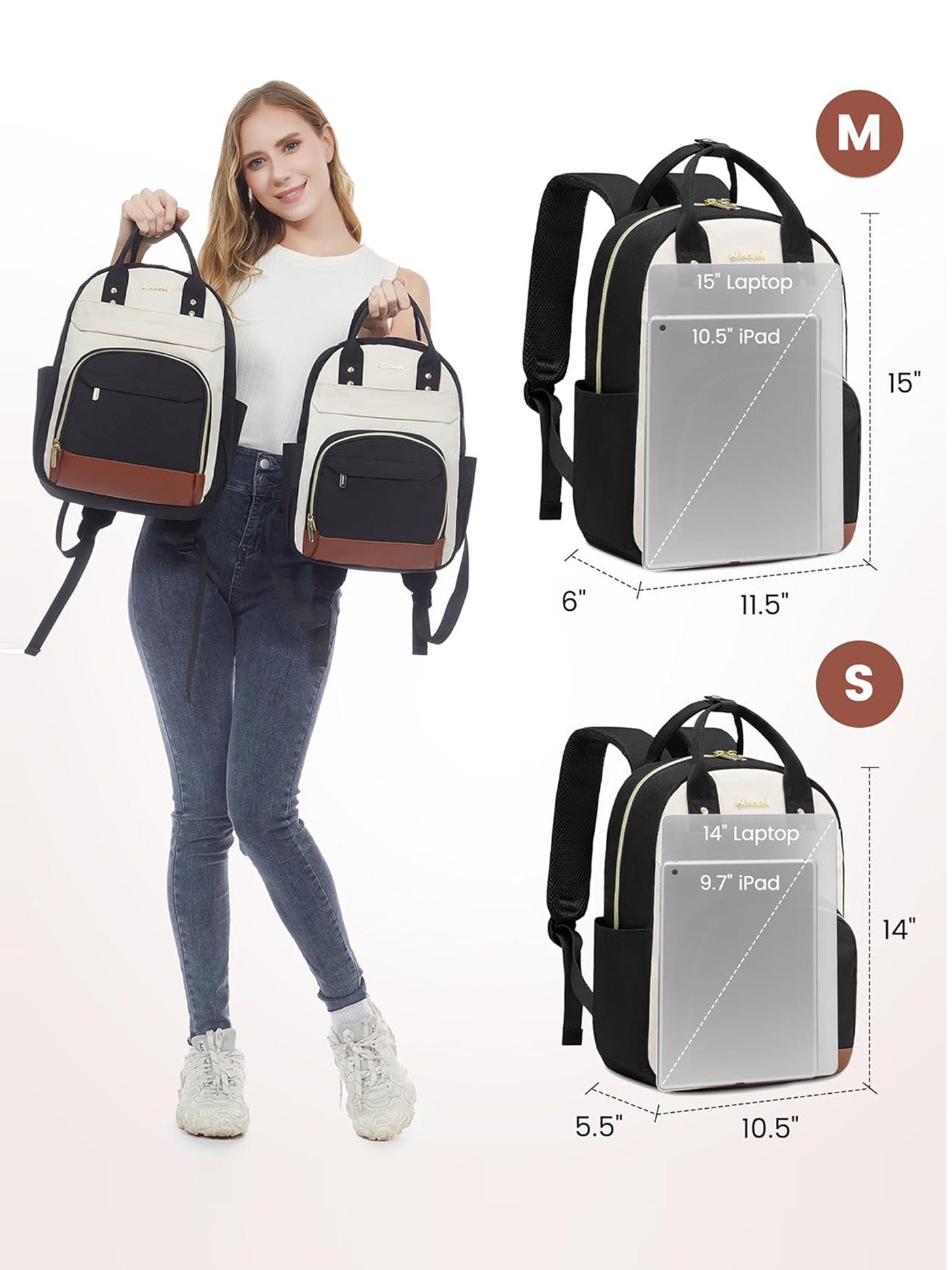 LOVEVOOK Mini Fashion Backpack, 14" 15" Laptop Backpack 3020