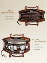 LOVEVOOK Professional Leather Computer Bag, 15.6" 3290