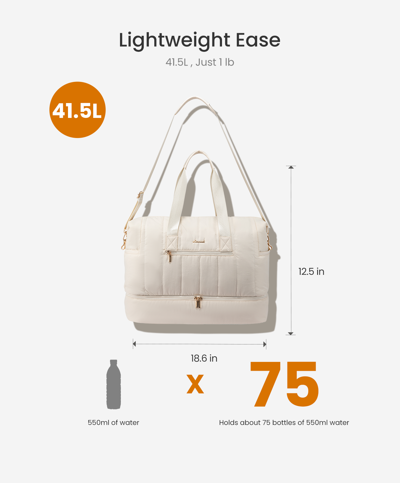 LOVEVOOK Puffer Travel Duffle Bag 3171