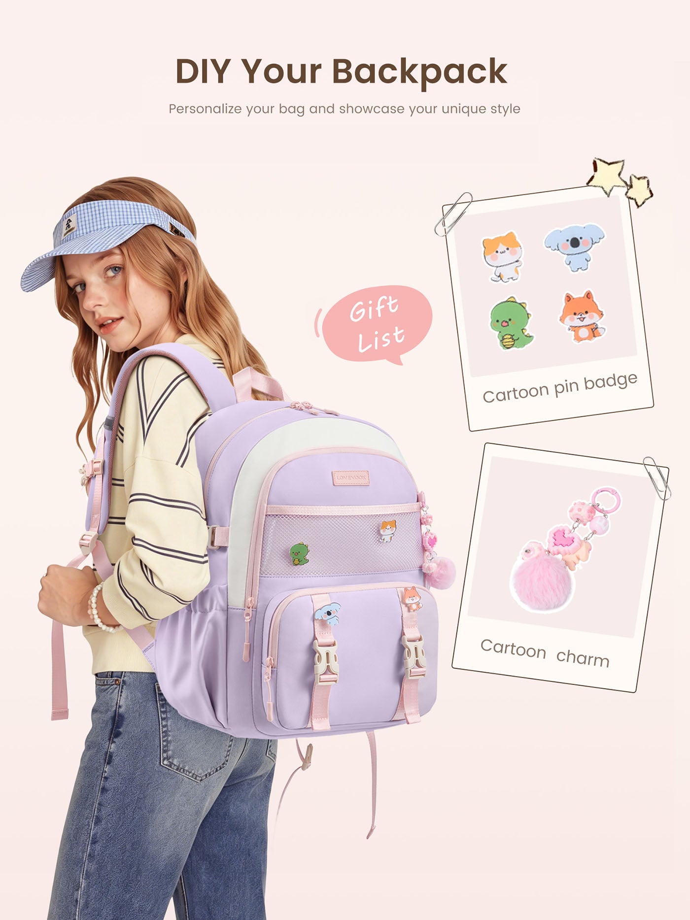 LOVEVOOK School Laptop Backpack, 5591 15.6" 17.3" 5591