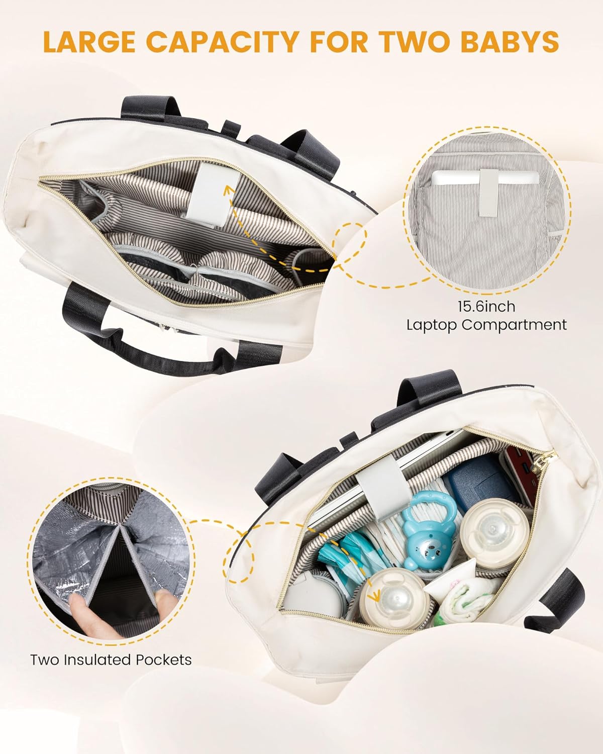 LOVEVOOK 2Pcs Diaper Backpack - Urban 3 207903