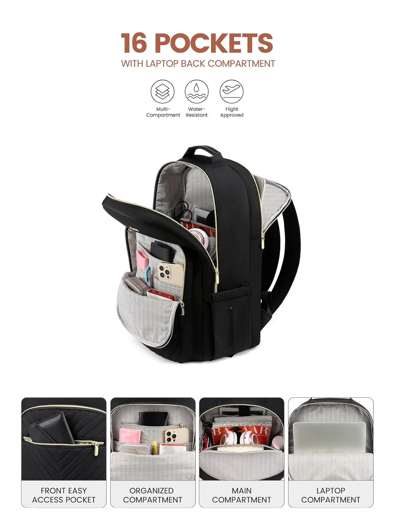 LOVEVOOK The V Laptop Backpack, 15.6"-17.3" 15330