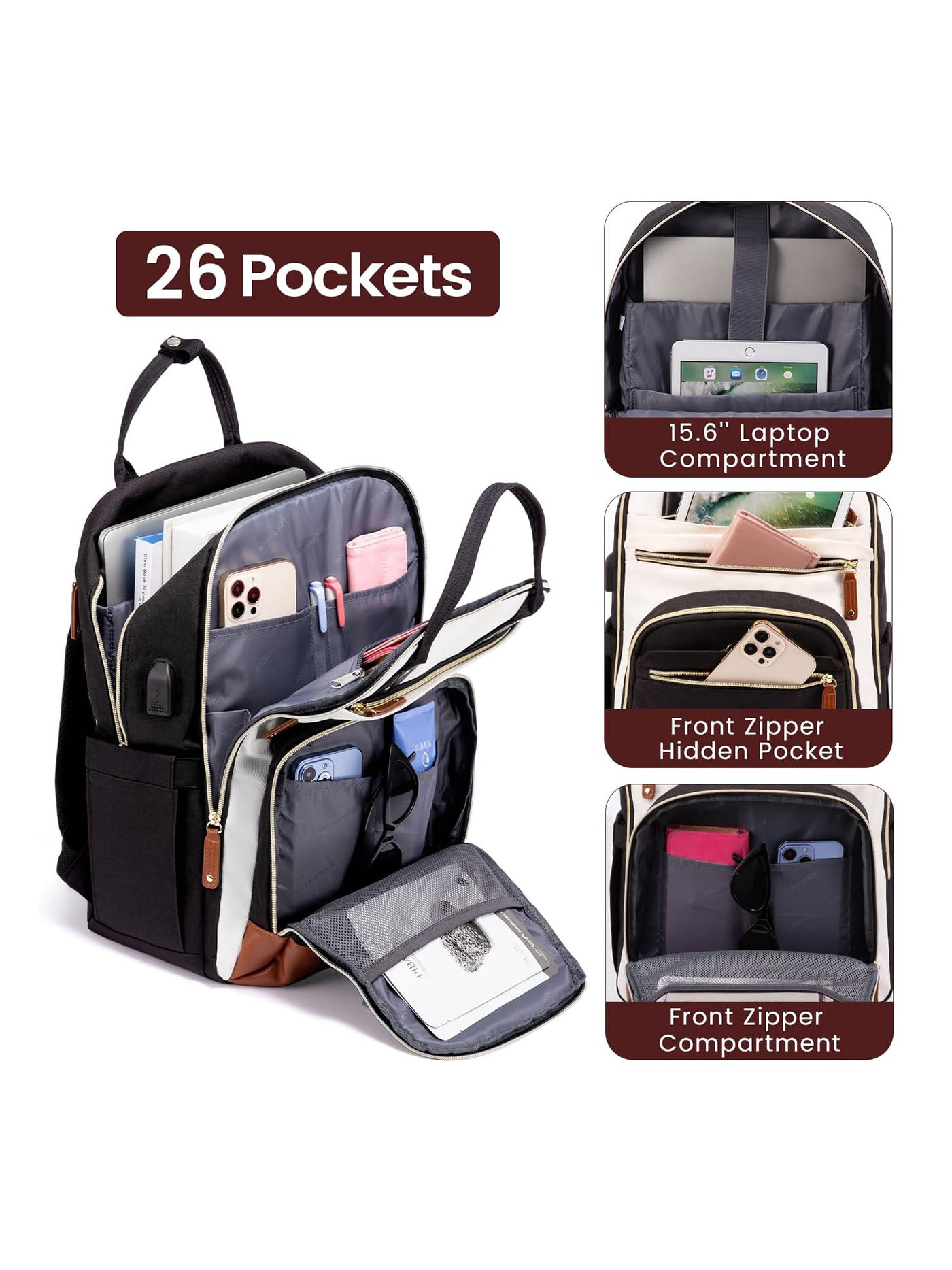 LOVEVOOK Molebelle Laptop Backpack, 15.6" 17" 20120