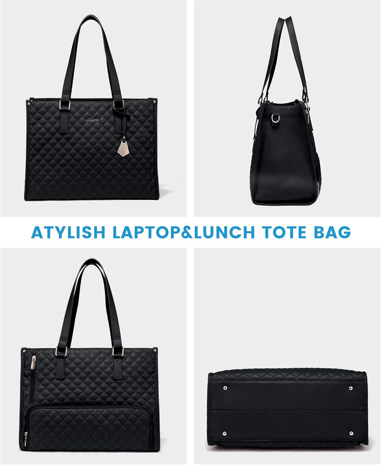 LOVEVOOK 2Pcs Lunch Tote Shoulder Bag, 15.6" 2033