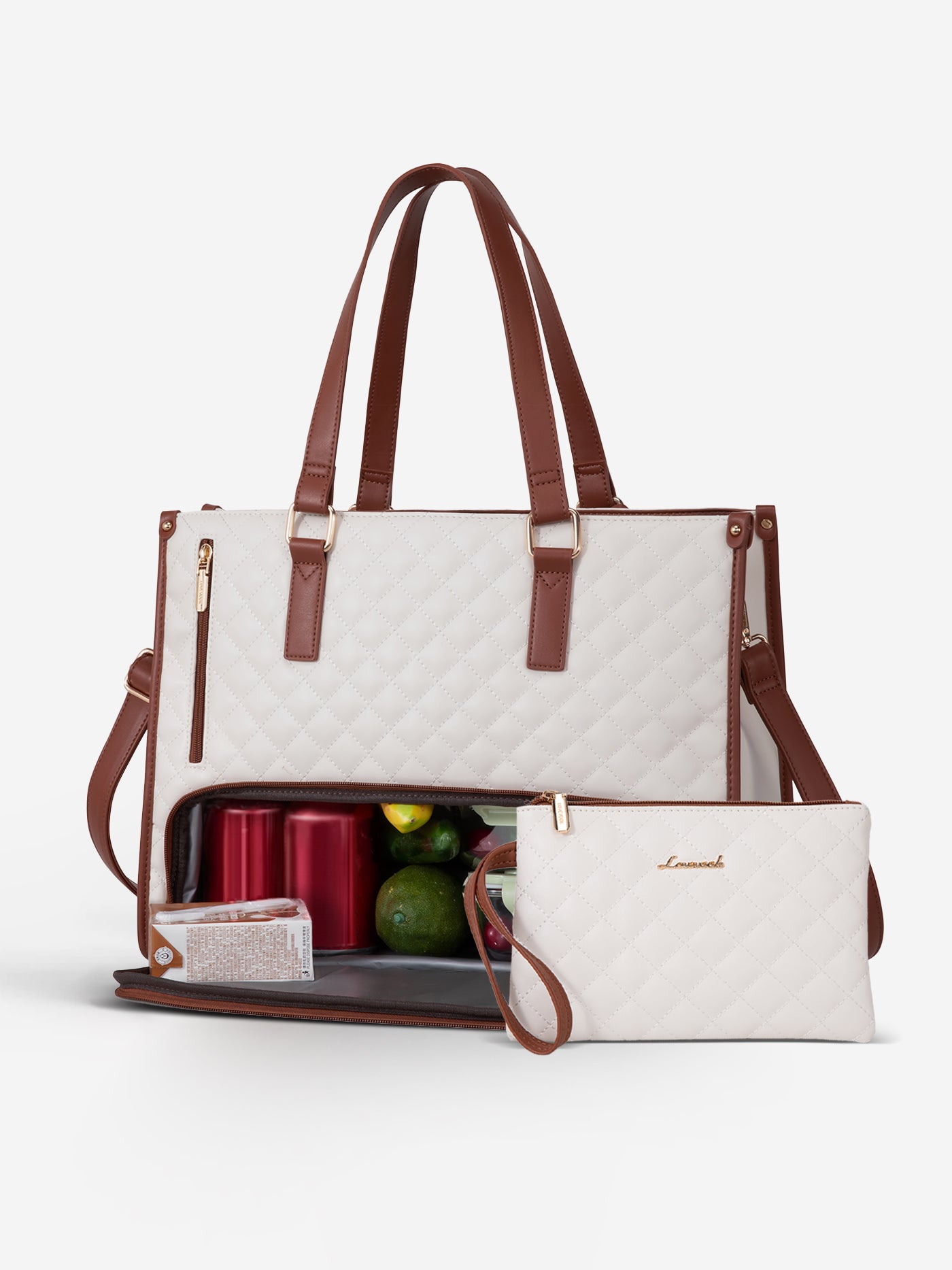 LOVEVOOK 2Pcs Lunch Tote Shoulder Bag, 15.6" 2033