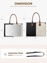 LOVEVOOK 2Pcs Vintage Leather Laptop Bag, 15.6" 2035