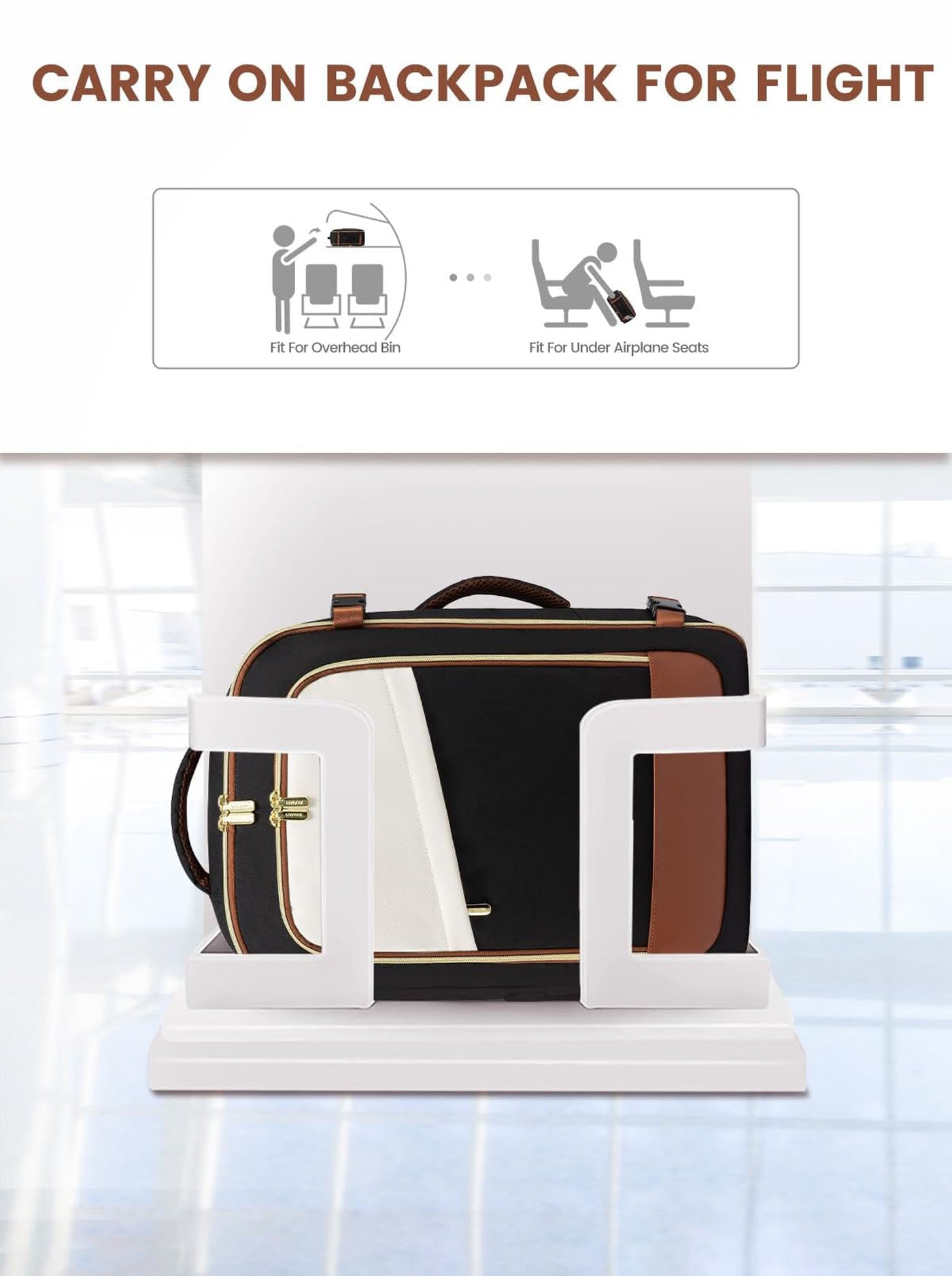 LOVEVOOK 4Pcs Travel Backpack for Airplanes, 40L 2165